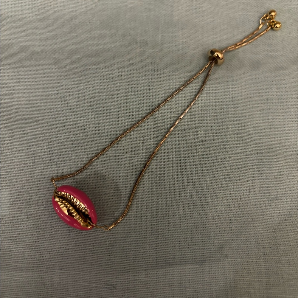 Cara Couture Puka Shell Pink and Gold Bracelet